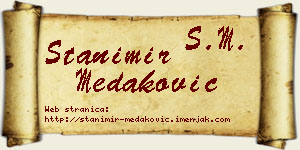 Stanimir Medaković vizit kartica